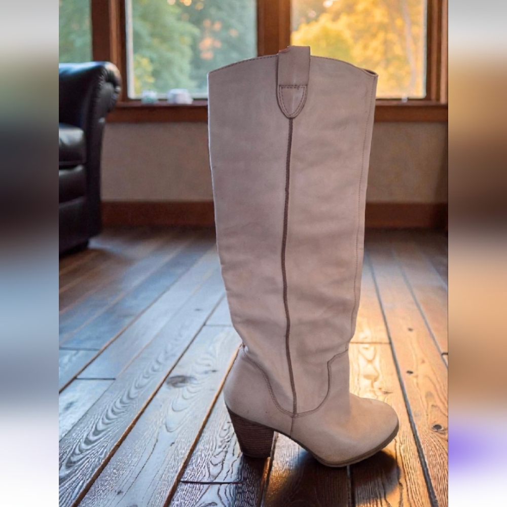 Aldo Cream Coloured Leather Boots